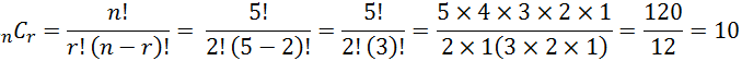 Five primed over left bracket 5 minus 2 right bracket primed equals 120 divided by 3 primed equals 20