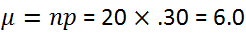 Calculation for the mean for a Binomial Random Variable